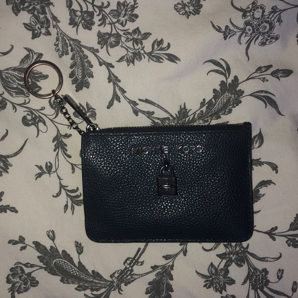 MICHEAL KORS DARK BLUE CARD HOLDER KEY CHAIN